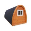 Isoleret Campingpod 2,4 m x 6,3 m (Sideindgang)