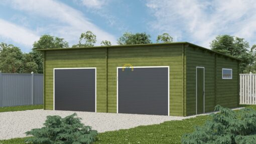 Garage med to porte Henk  (45 m²)
