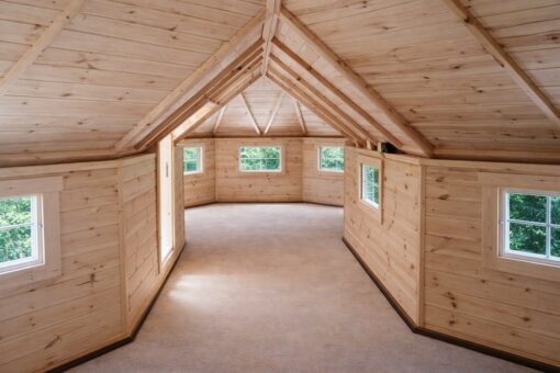 Dobbelt Finsk Grillhytte med Gang (2 × 16,5 m² + 5,78 m²) – 38,8 m²