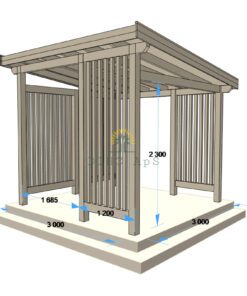 Lysthus Pergola 01 (3 m x 3 m)