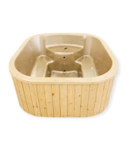 Firkantet akryl vildmarksbad med 35 kW integreret ovn