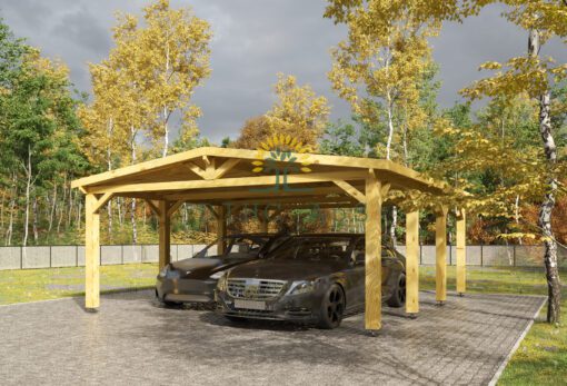 Stærk carport Hercules (8 m x 5 m)