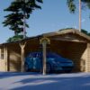 Carport med redskabsrum 30m² (4 m x 7,5 m)