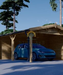 Carport med redskabsrum 30m² (4 m x 7,5 m)