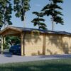 Carport med redskabsrum 30m² (4 m x 7,5 m)