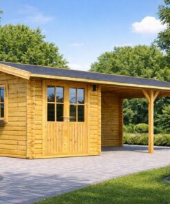 Carport med Redskabsrum 30 m² (4 m x 7,5 m)