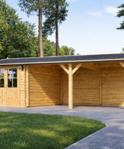 Carport med Redskabsrum 30 m² (4 m x 7,5 m)