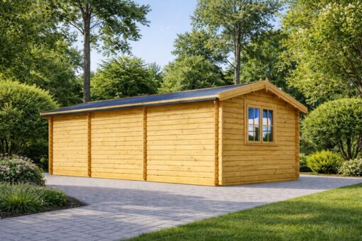 Carport med Redskabsrum 30 m² (4 m x 7,5 m)