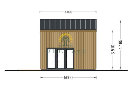 Træhus SOPHIA 20 m² (44 mm + træbeklædning)