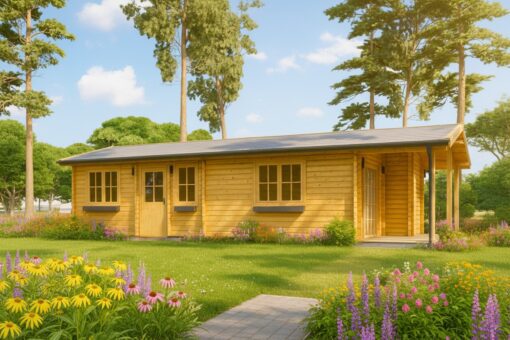 Træhus LINCOLN 72 m² 6×12 m, 66 mm