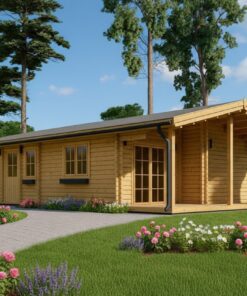 Træhus LINCOLN 72 m² 6×12 m, 66 mm