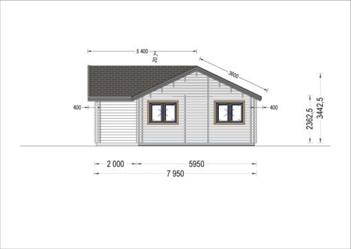 Feriehus ADELE (44 + 44mm), 68 m²