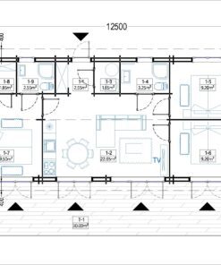 Feriehus AGNES 75m², 44 +44 mm