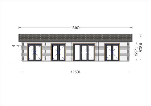 Feriehus AGNES 75m², 44 +44 mm