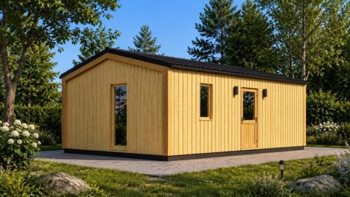 ANGELA 43 m² Træhytte til Have og Fritid