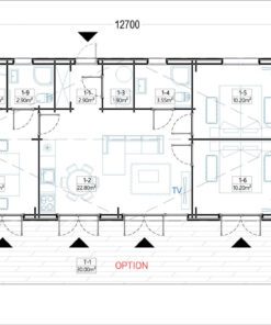 Sommerhus NICOLE 68 m² (44 mm + træbeklædning)