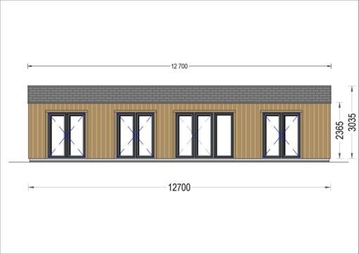 Sommerhus NICOLE 68 m² (44 mm + træbeklædning)