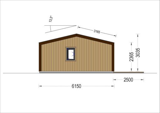 Sommerhus NICOLE 68 m² (44 mm + træbeklædning)