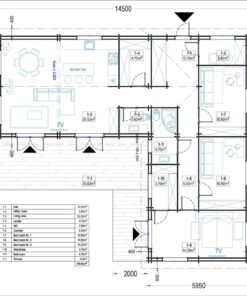 Sommerhus PAULA (44+44mm), 129 m²