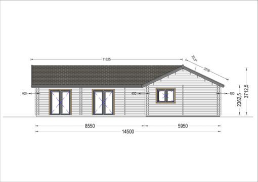 Sommerhus PAULA (44+44mm), 129 m²