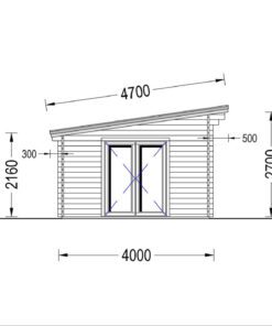 Havehytte MAJA (44 mm), 7.5×4 m, 30 m²