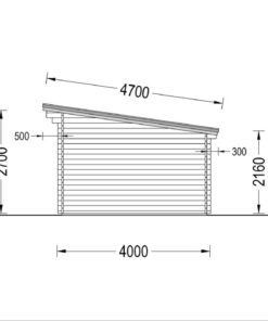 Havehytte MAJA (44 mm), 7.5×4 m, 30 m²