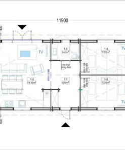 Feriehus ANICA (44 + 44mm) 71m²