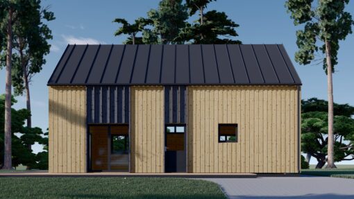 Sommerhus med hems ASTRID 120 m² (44 mm + træbeklædning)