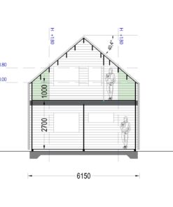 Sommerhus med hems ASTRID 120 m² (44 mm + træbeklædning)