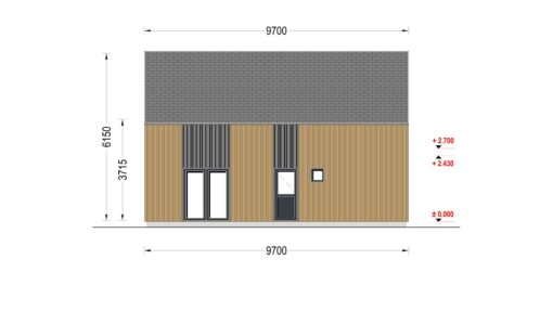 Sommerhus med hems ASTRID 120 m² (44 mm + træbeklædning)