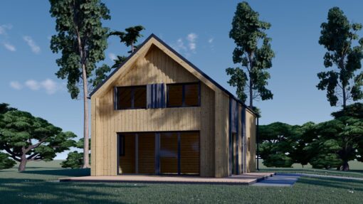 Sommerhus med hems ASTRID 120 m² (44 mm + træbeklædning)