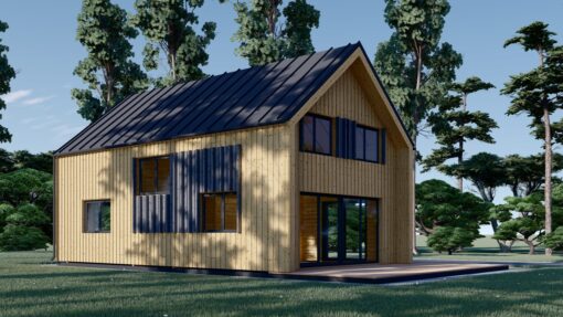 Sommerhus med hems ASTRID 120 m² (44 mm + træbeklædning)