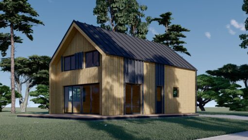 Sommerhus med hems ASTRID 120 m² (44 mm + træbeklædning)