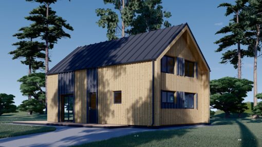 Sommerhus med hems ASTRID 120 m² (44 mm + træbeklædning)