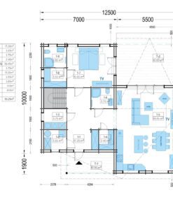 2 etagers sommerhus DARLA (44+44 mm), 180 m²