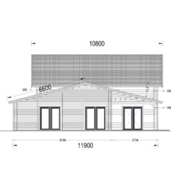 2 etagers sommerhus DARLA (44+44 mm), 180 m²