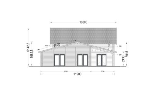 2 etagers sommerhus DARLA (44+44 mm), 180 m²