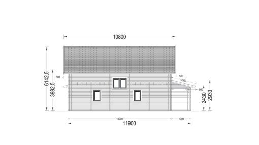 2 etagers sommerhus DARLA (44+44 mm), 180 m²