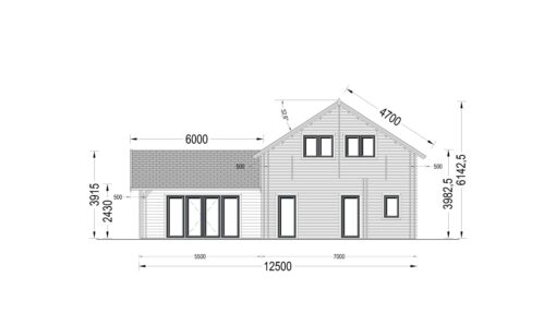 2 etagers sommerhus DARLA (44+44 mm), 180 m²