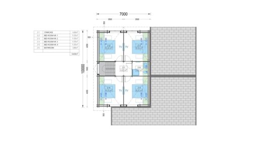 2 etagers sommerhus DARLA (44+44 mm), 180 m²