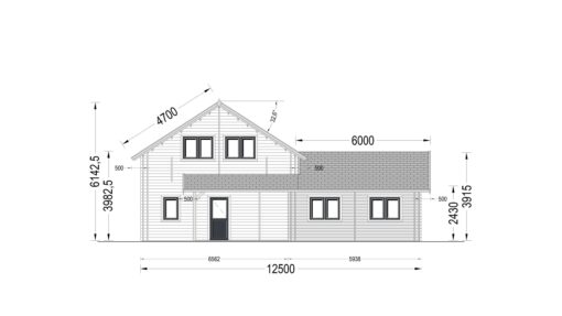 2 etagers sommerhus DARLA (44+44 mm), 180 m²