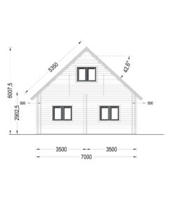 Sommerhus DORIS (44+44 mm), 80 m²