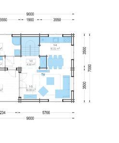 Sommerhus DORIS (44+44 mm), 80 m²