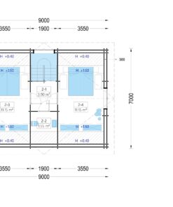 Sommerhus DORIS (44+44 mm), 80 m²
