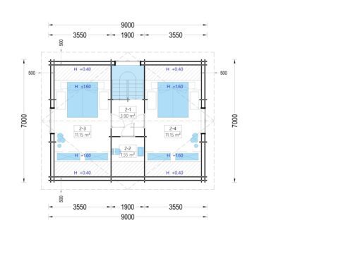 Sommerhus DORIS (44+44 mm), 80 m²