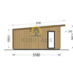 Havehuse EVELIN 25 m² (34 mm + træbeklædning)