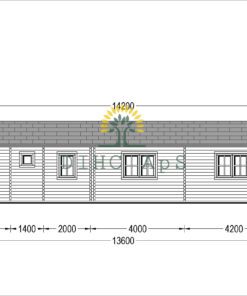 Bjælkehytter JULIA (44+44 mm), 103 m²