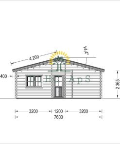 Bjælkehytter JULIA (44+44 mm), 103 m²