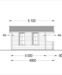 Havehuse KING (44 mm), 4×5 m, 20 m²