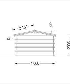 Havehuse KING (44 mm), 4×5 m, 20 m²